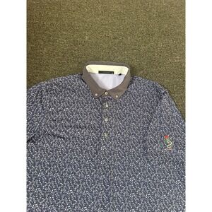 Monterey Peninsula Greyson Performance Golf Polo Shirt Wolf Print Mens Size XL